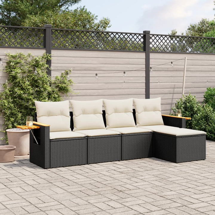 Set Mobilier De Grădină Cu Perne, 6 Piese, , Poliratan