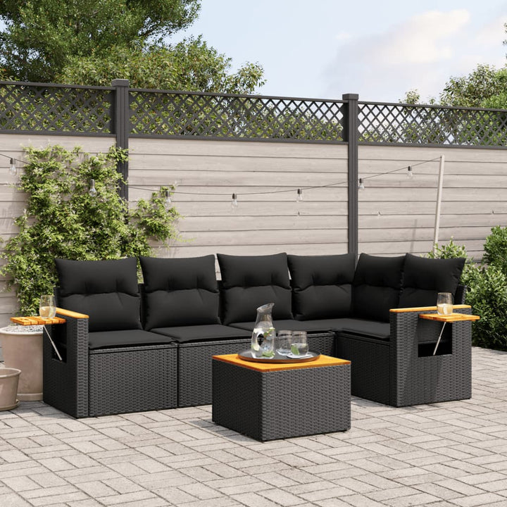 Set Mobilier De Grădină Cu Perne, 5 Piese, , Poliratan