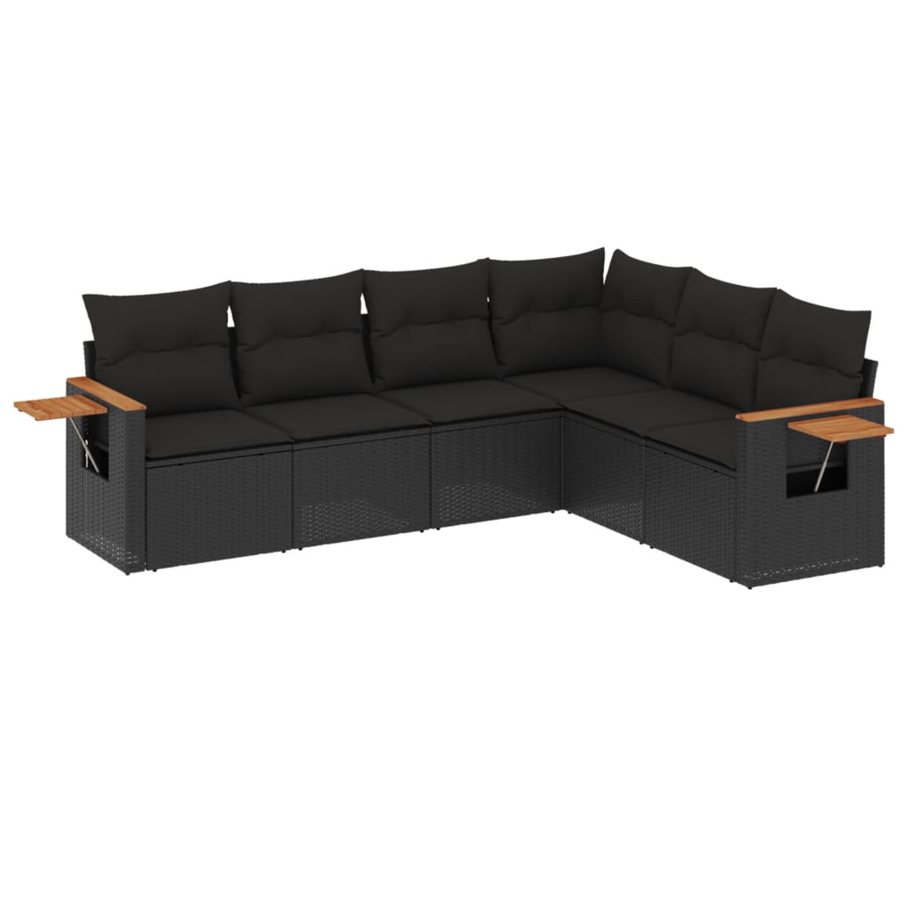 Set Mobilier De Grădină Cu Perne, 6 Piese, , Poliratan