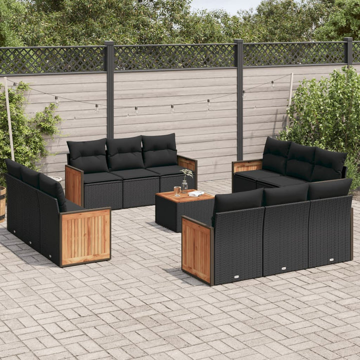 Set Canapele De Grădină, 12 Piese, Cu Perne, , Poliratan