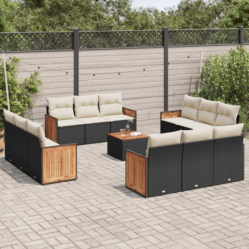 Set Canapele De Grădină, 12 Piese, Cu Perne, , Poliratan