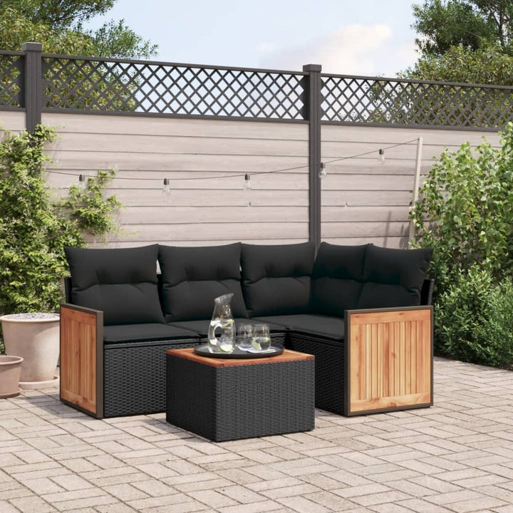 Set Mobilier De Grădină Cu Perne, 4 Piese, , Poliratan