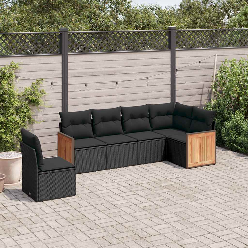 Set Canapele De Grădină, 7 Piese, Cu Perne, , Poliratan