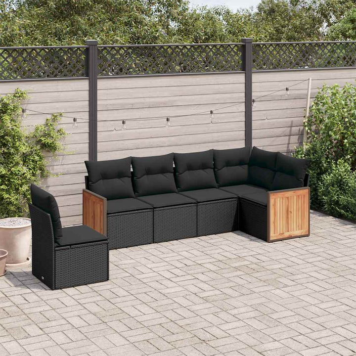 Set Canapele De Grădină, 7 Piese, Cu Perne, , Poliratan
