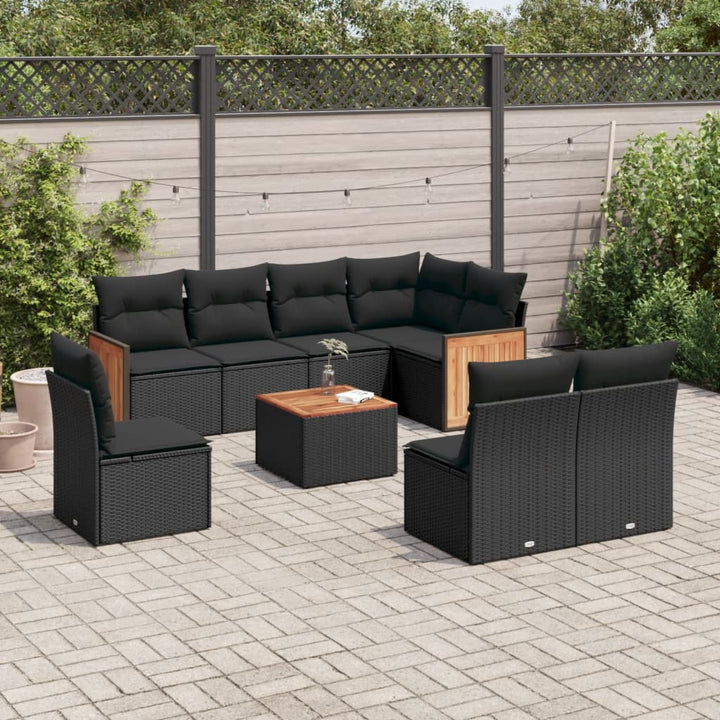 Set Canapele De Grădină, 8 Piese, Cu Perne, Bej, Poliratan