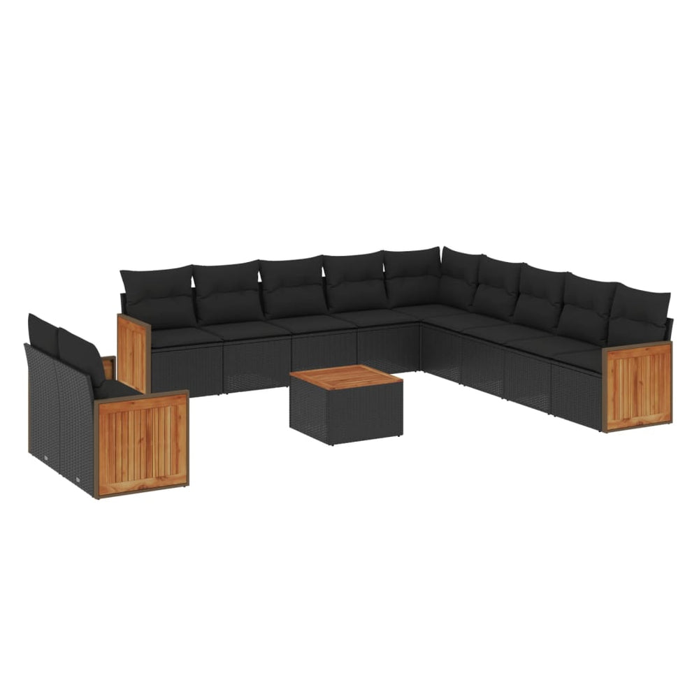 Set Canapele De Grădină, 12 Piese, Cu Perne, , Poliratan