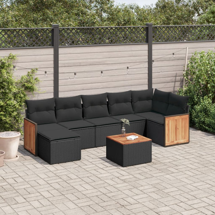 Set Canapele De Grădină, 7 Piese, Cu Perne, , Poliratan