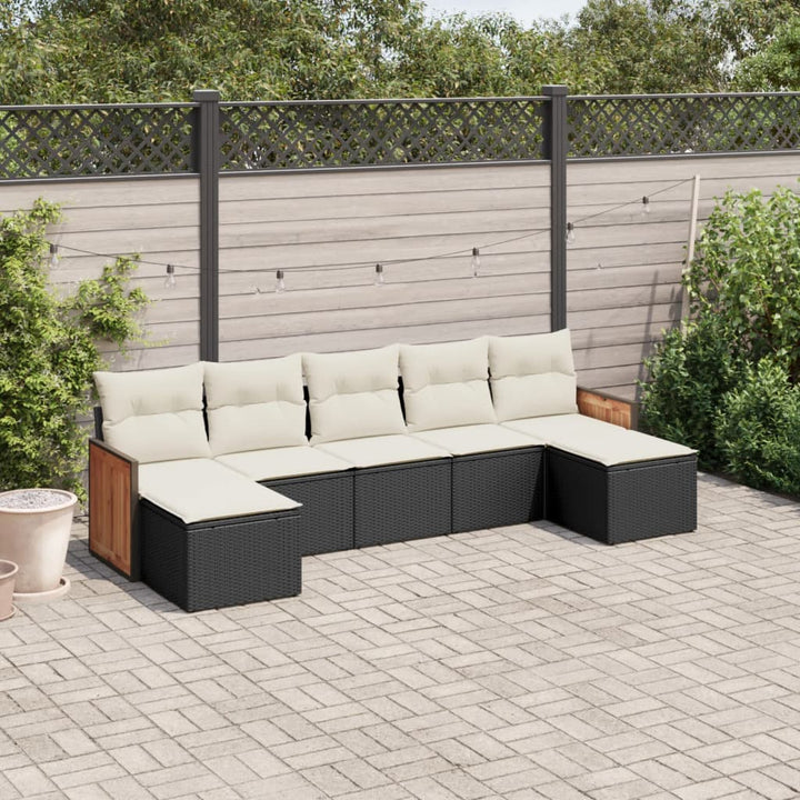 Set Mobilier De Grădină Cu Perne, 8 Piese, , Poliratan