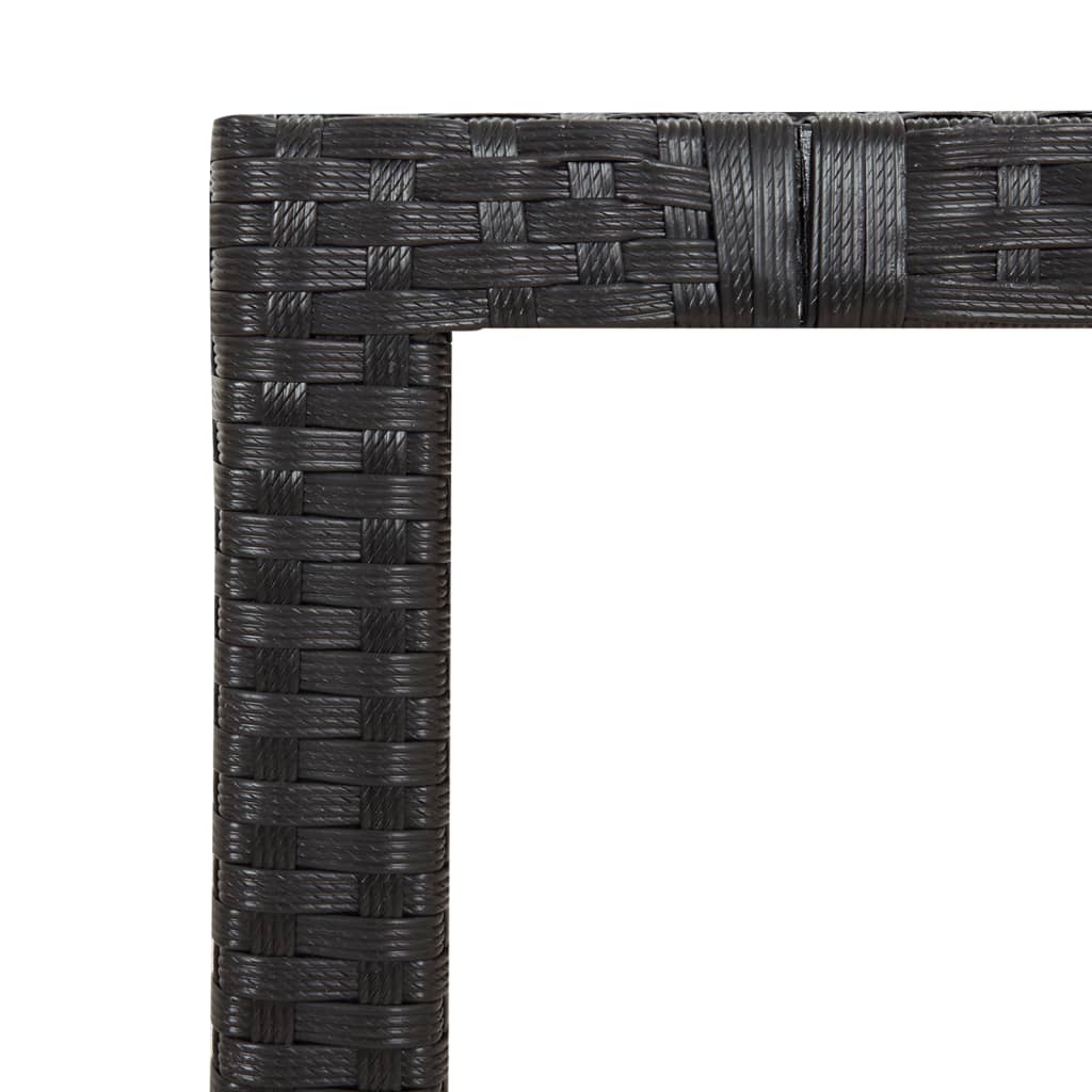 Set Mobilier De Grădină Cu Perne, 5 Piese, Negru, Poliratan