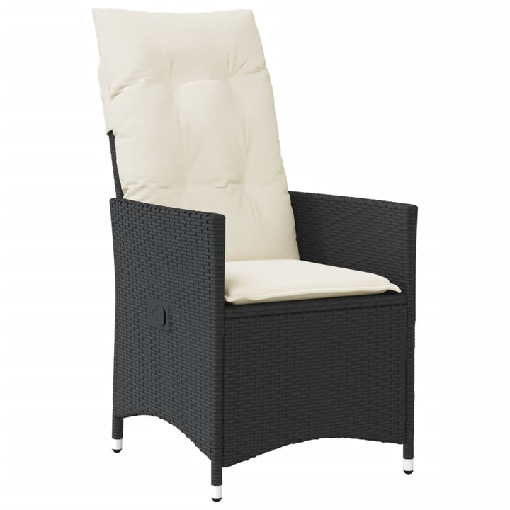 Set Mobilier De Grădină Cu Perne, 7 Piese, Negru, Poliratan