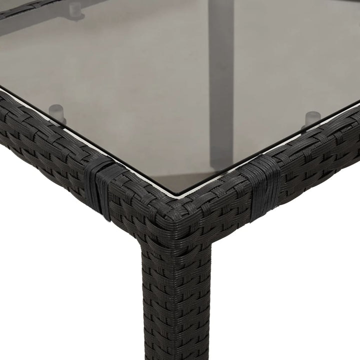 Set Mobilier De Grădină Cu Perne, 7 Piese, Negru, Poliratan