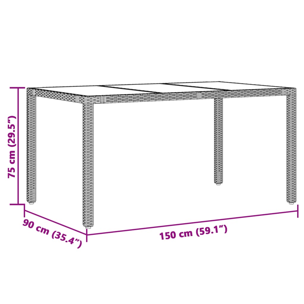 Set Mobilier De Grădină Cu Perne, 7 Piese, Negru, Poliratan