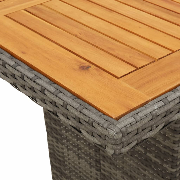 Set Mobilier De Grădină Cu Perne, 7 Piese, Gri, Poliratan