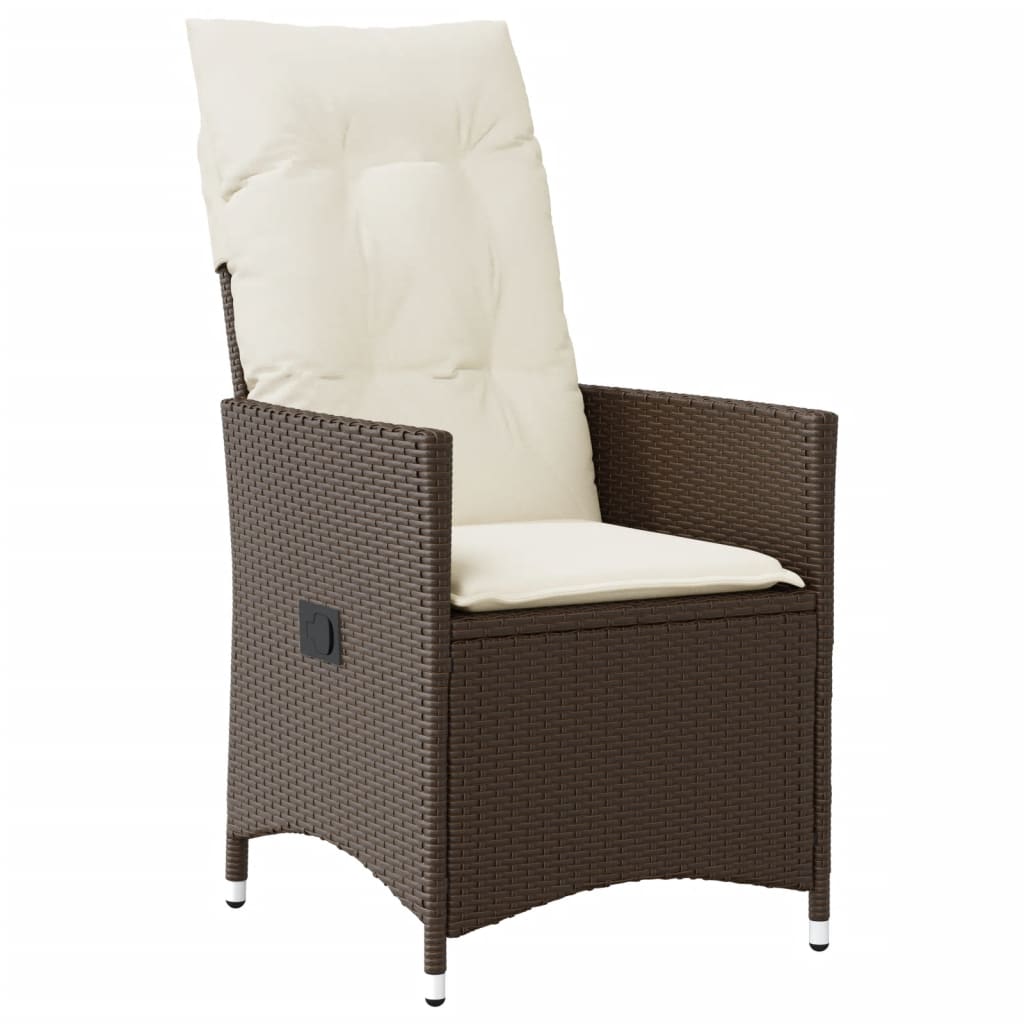 Set Mobilier De Grădină Cu Perne, 7 Piese, Maro, Poliratan