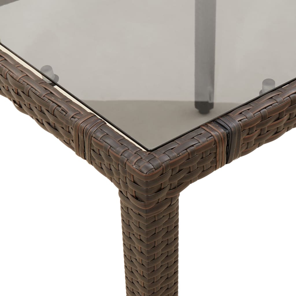 Set Mobilier De Grădină Cu Perne, 7 Piese, Maro, Poliratan