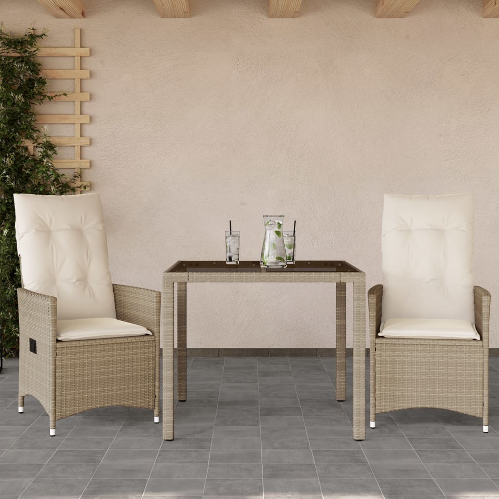 Set Mobilier De Grădină Cu Perne, 5 Piese, Bej, Poliratan