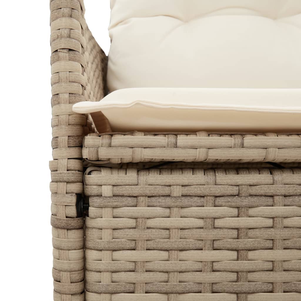 Set Mobilier De Grădină Cu Perne, 5 Piese, Bej, Poliratan