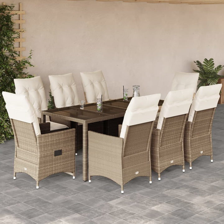 Set Mobilier De Grădină Cu Perne, 5 Piese, Bej, Poliratan