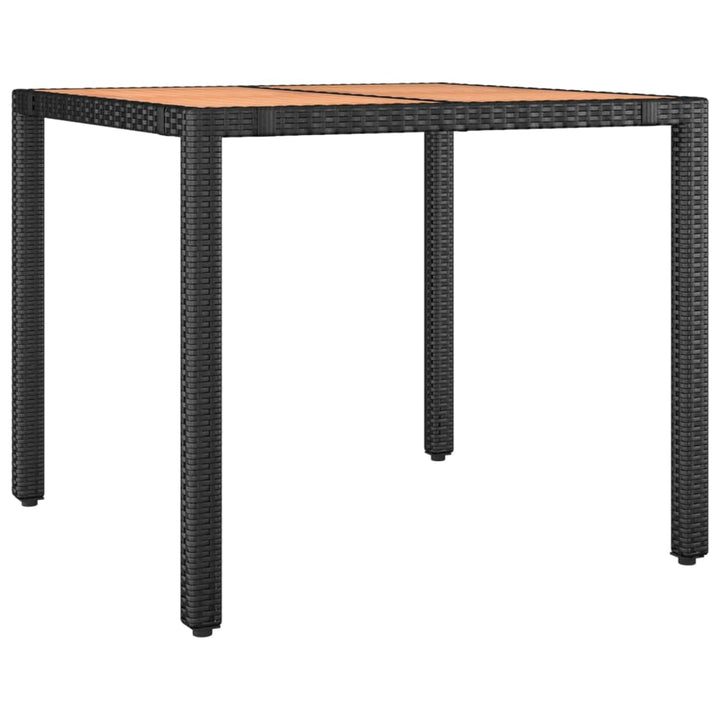 Set Bistro Cu Perne, 3 Piese, Negru, Poliratan