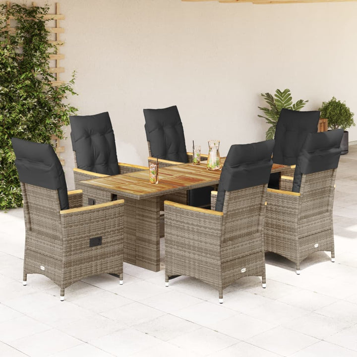 Set Bistro De Grădină Cu Perne, 3 Piese, Negru, Poliratan