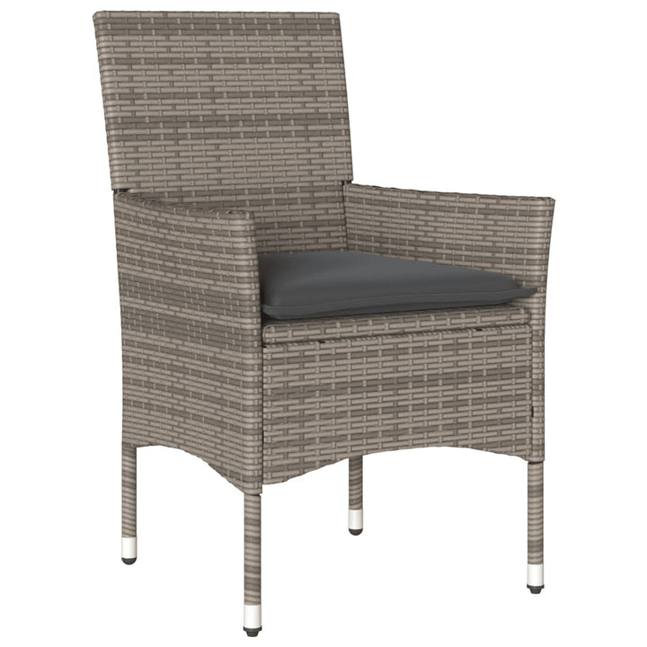 Set Mobilier De Grădină Cu Perne 3 Piese Poliratan & Sticlă