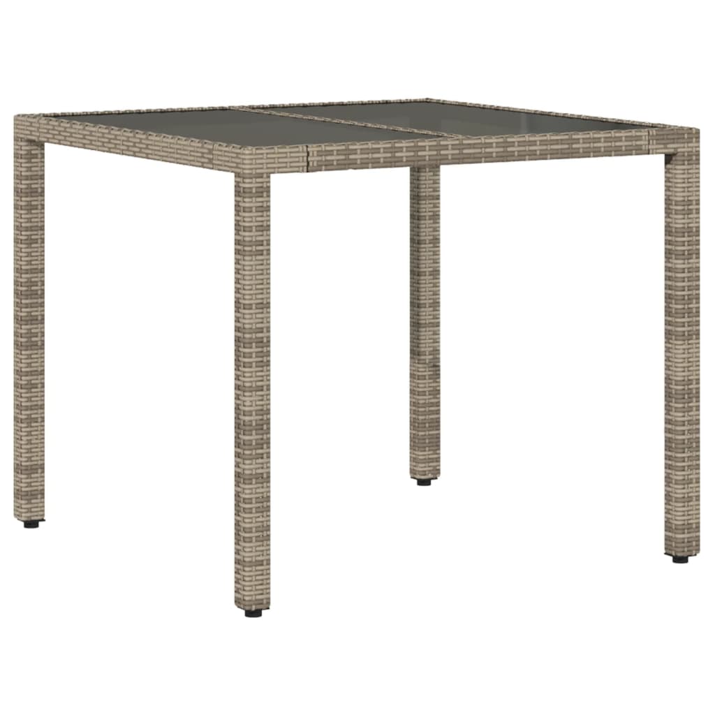 Set Mobilier De Grădină Cu Perne 3 Piese Poliratan & Sticlă
