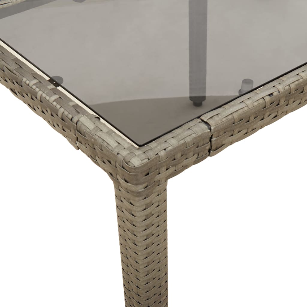 Set Mobilier De Grădină Cu Perne 3 Piese Poliratan & Sticlă
