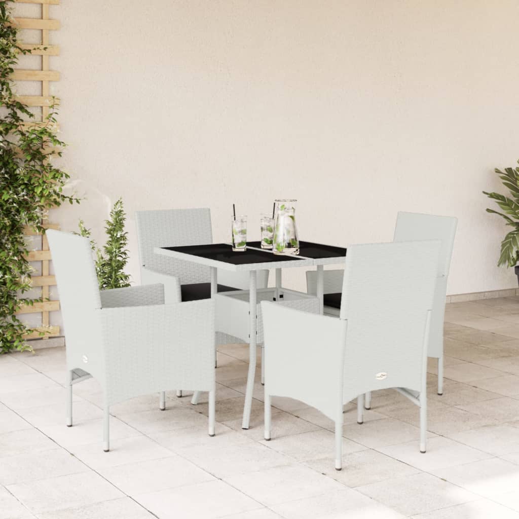 Set Mobilier De Grădină Cu Perne 3 Piese Poliratan & Sticlă