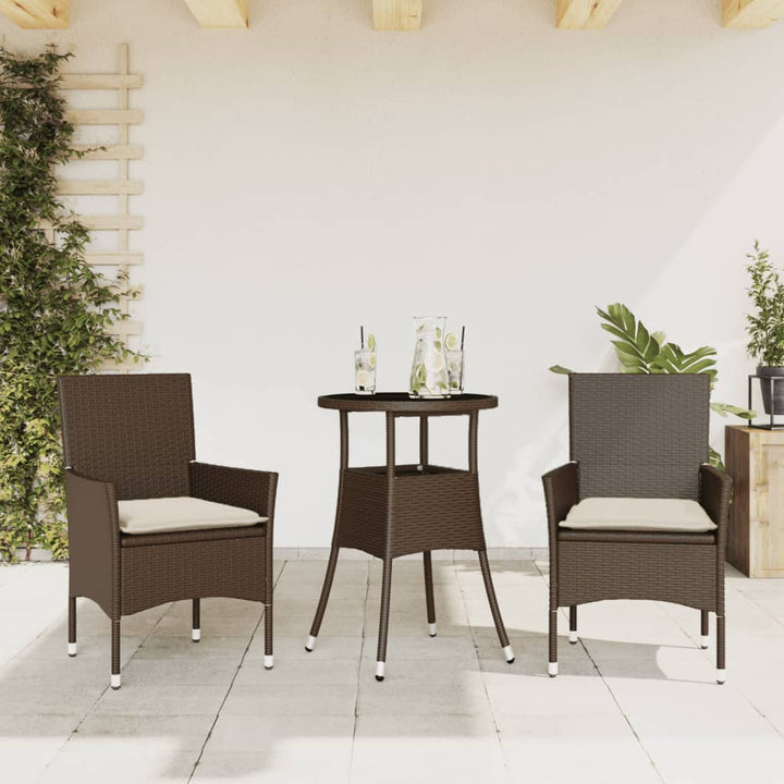 Set Mobilier De Grădină Cu Perne 5 Piese Poliratan&Sticlă
