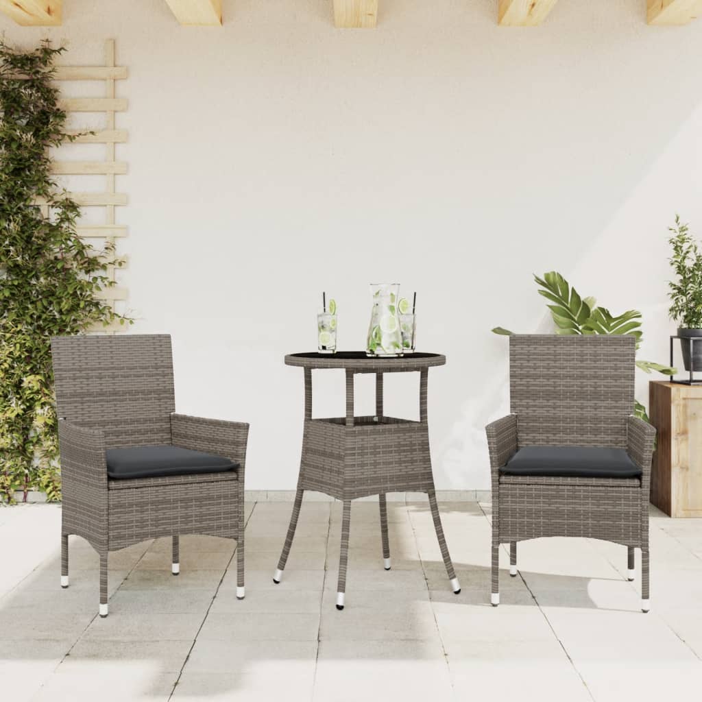 Set Mobilier De Grădină Cu Perne 5 Piese Poliratan&Sticlă