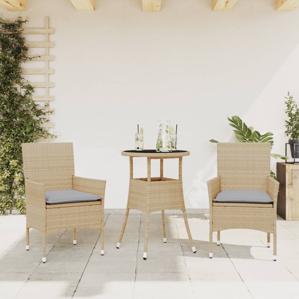 Set Mobilier De Grădină Cu Perne 5 Piese Poliratan&Sticlă