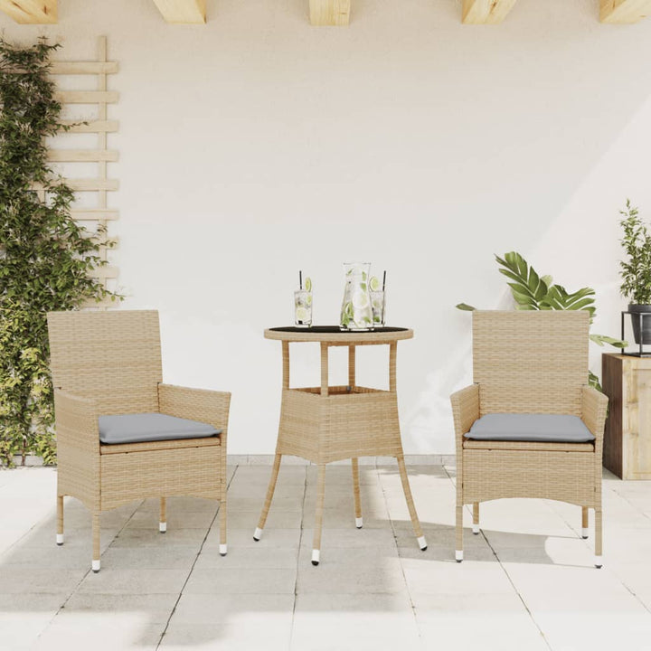 Set Mobilier De Grădină Cu Perne 5 Piese Poliratan&Sticlă