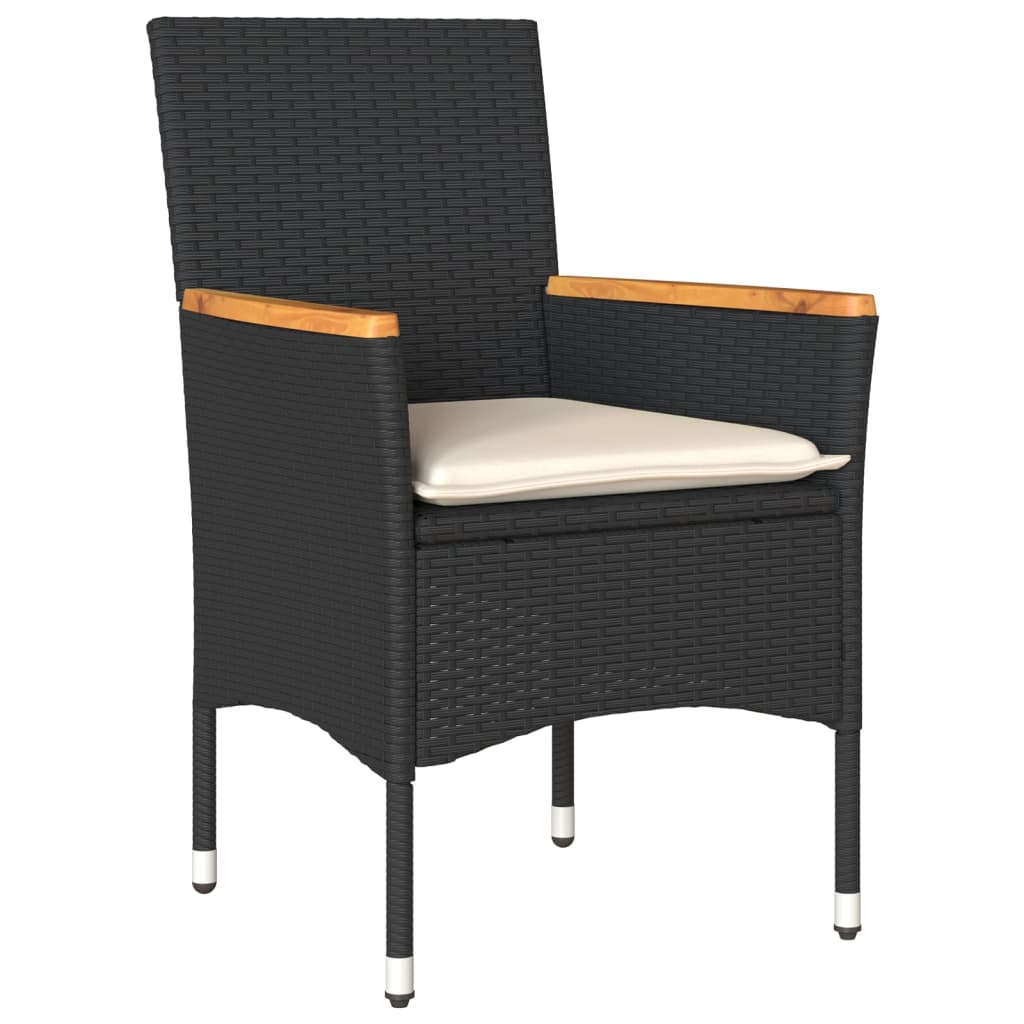 Set Mobilier Grădină Perne 9 Piese Poliratan/Lemn Acacia