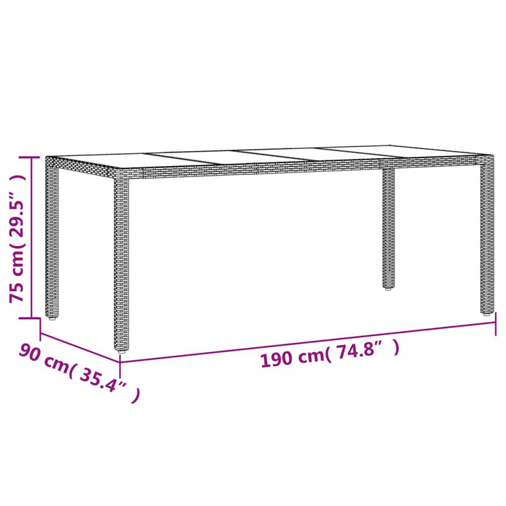 Set Mobilier Grădină Perne 9 Piese Poliratan/Lemn Acacia