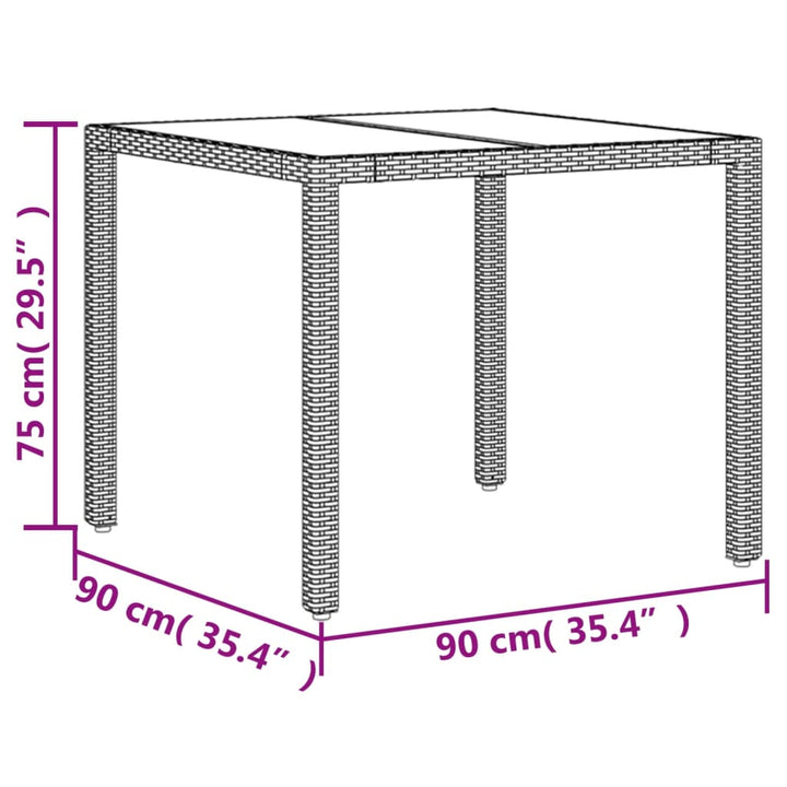 Set Mobilier Grădină Perne 5 Piese Negru Poliratan/Lemn Acacia