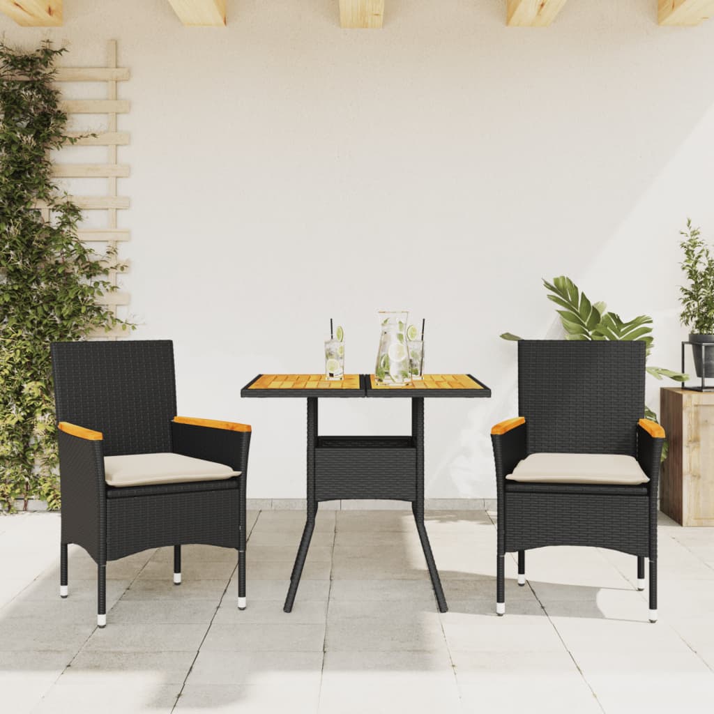 Set Mobilier Grădină Cu Perne 5 Piese Poliratan/Lemn Acacia