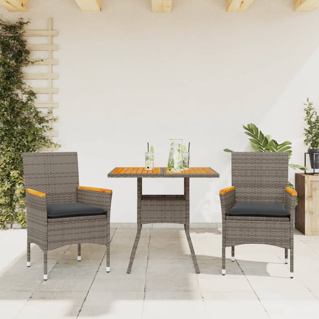 Set Mobilier Grădină Cu Perne 5 Piese Poliratan/Lemn Acacia