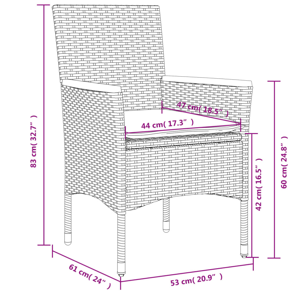 Set Mobilier Grădină Cu Perne 5 Piese Poliratan/Lemn Acacia