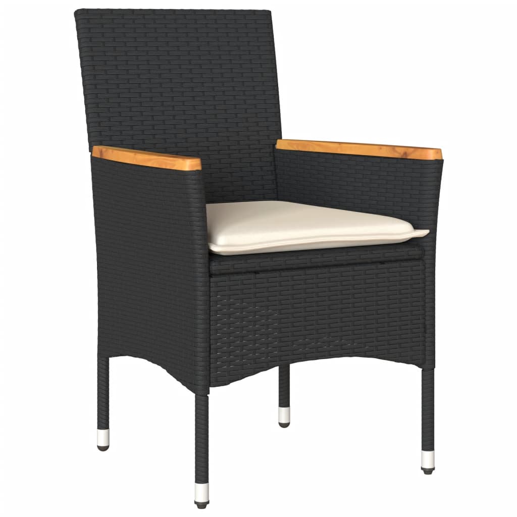 Set Mobilier De Grădină Cu Perne 3 Piese Poliratan&Sticlă