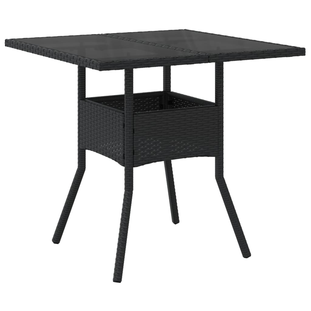 Set Mobilier De Grădină Cu Perne 3 Piese Poliratan&Sticlă
