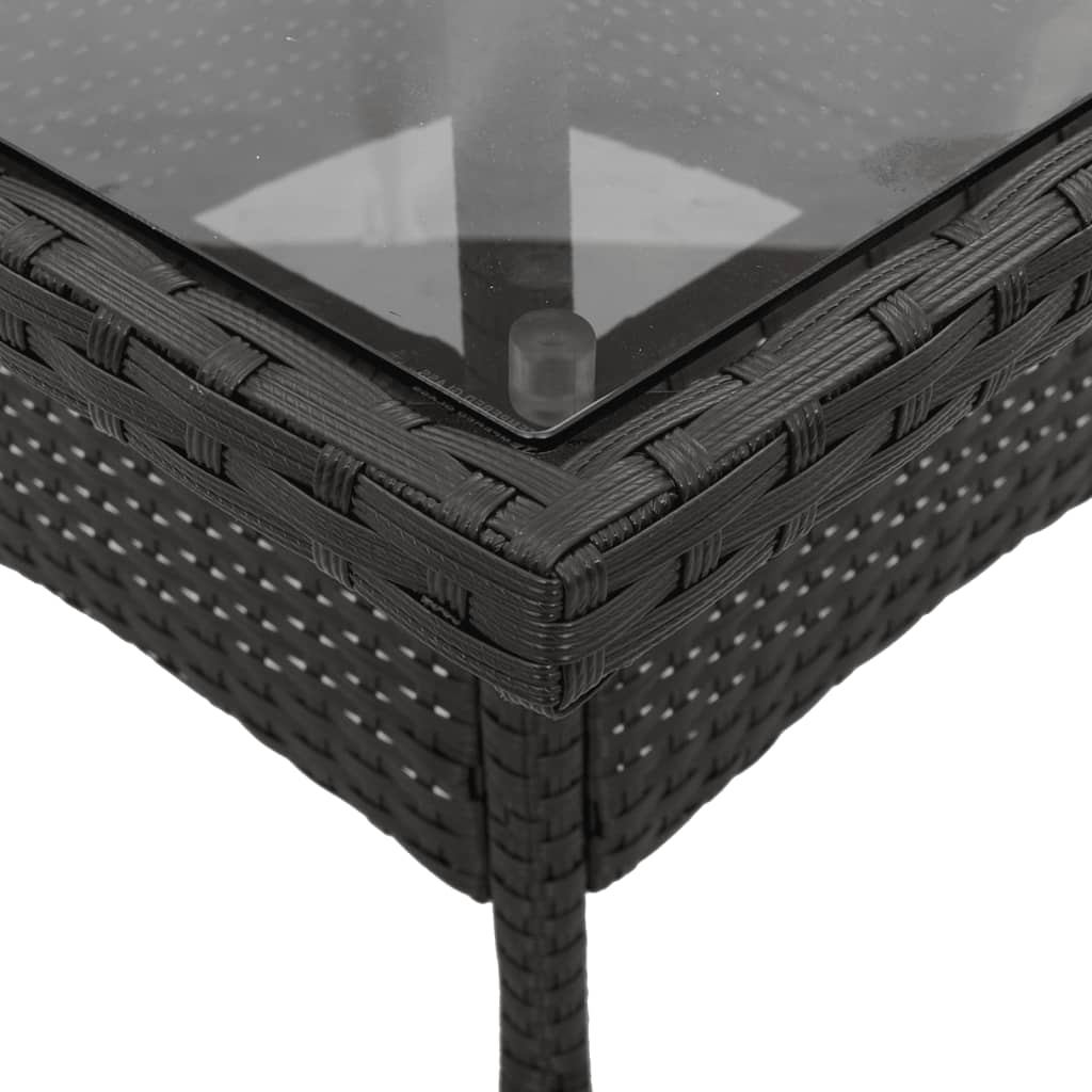 Set Mobilier De Grădină Cu Perne 3 Piese Poliratan&Sticlă
