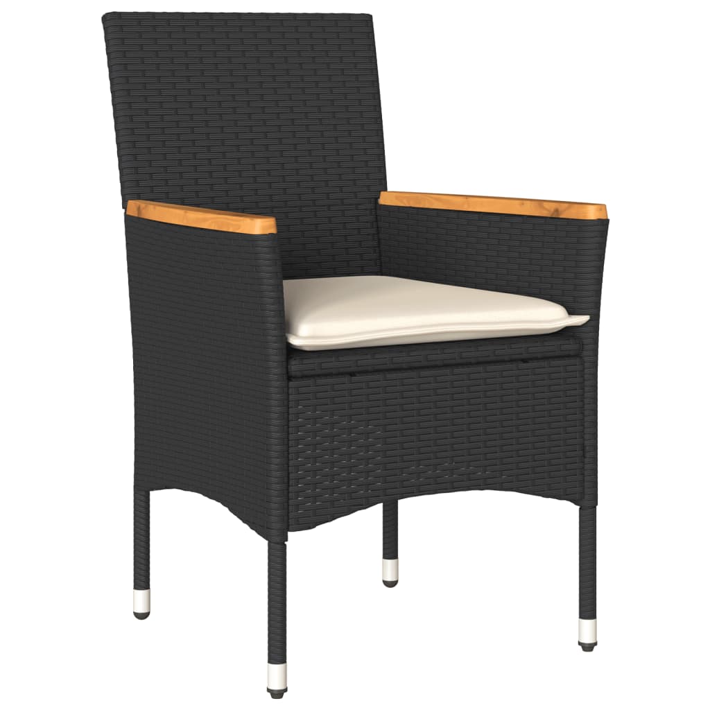 Set Mobilier Grădină Perne 3 Piese Poliratan/Lemn Acacia