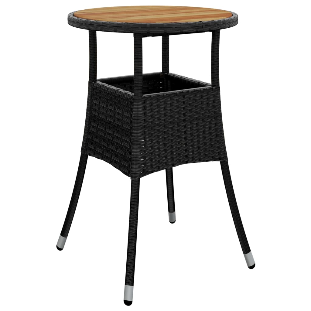 Set Mobilier Grădină Perne 3 Piese Poliratan/Lemn Acacia