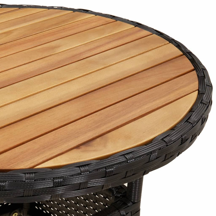 Set Mobilier Grădină Perne 3 Piese Poliratan/Lemn Acacia