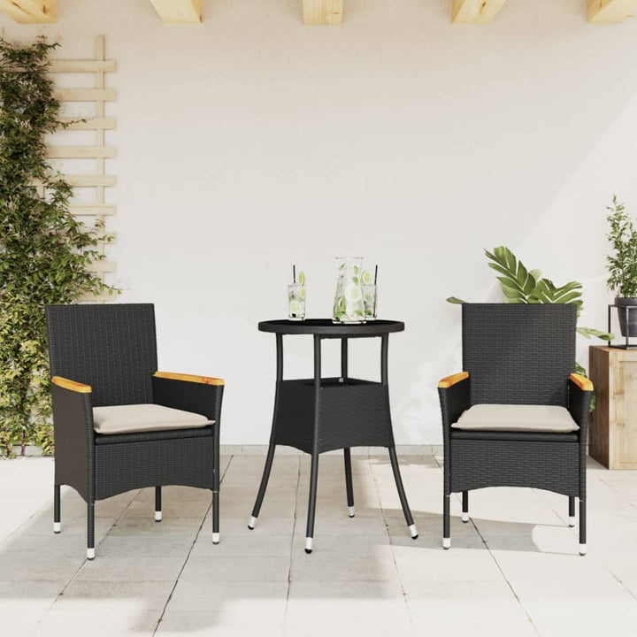 Set Mobilier De Grădină Cu Perne 5 Piese Poliratan&Sticlă