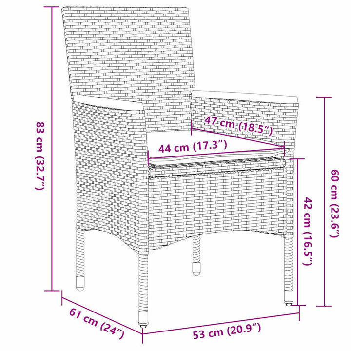 Set Mobilier De Grădină Cu Perne 5 Piese Poliratan&Sticlă