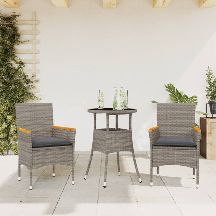 Set Mobilier De Grădină Cu Perne 5 Piese Poliratan&Sticlă