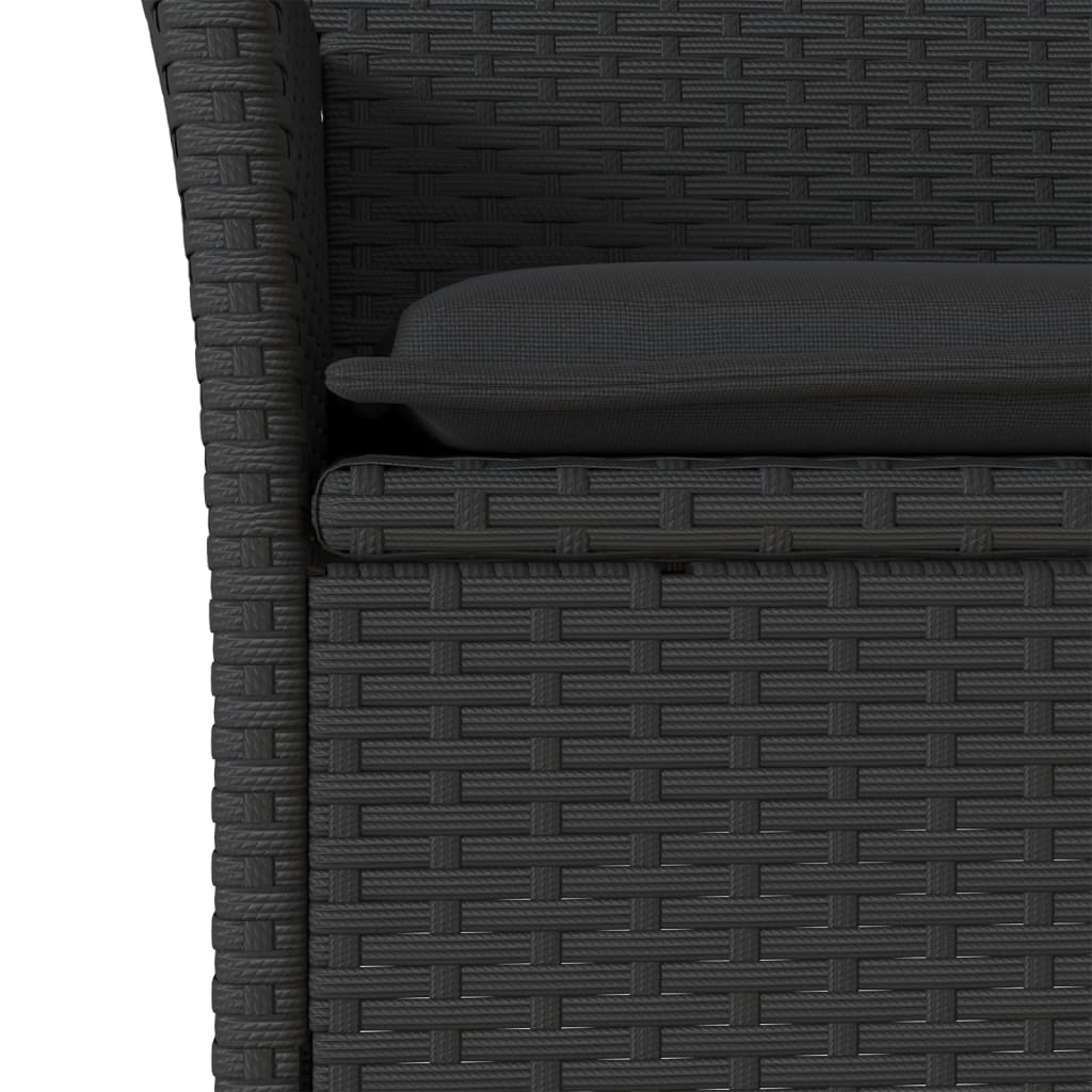Set Mobilier Grădină Perne 3 Piese Poliratan/Lemn Acacia