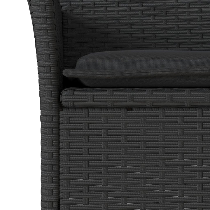 Set Mobilier Grădină Perne 3 Piese Poliratan/Lemn Acacia