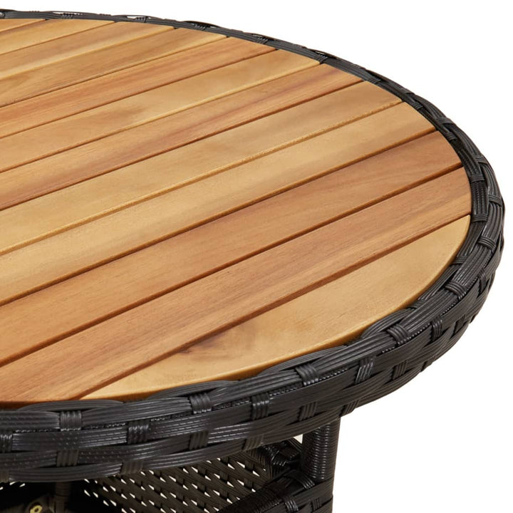 Set Mobilier Grădină Perne 3 Piese Poliratan/Lemn Acacia